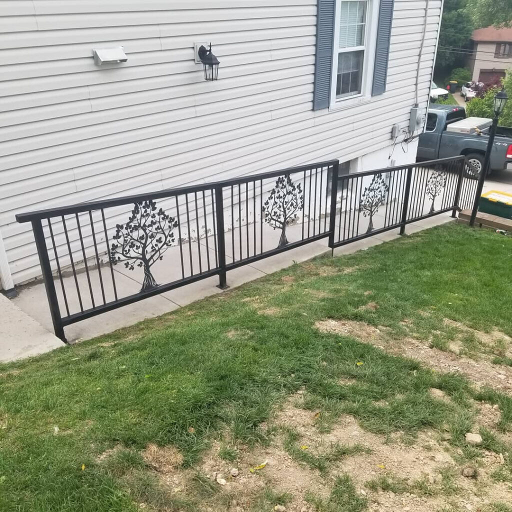 custom metal sidewalk railing